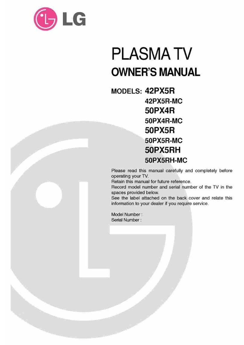 LG 42PX5R owner's manual