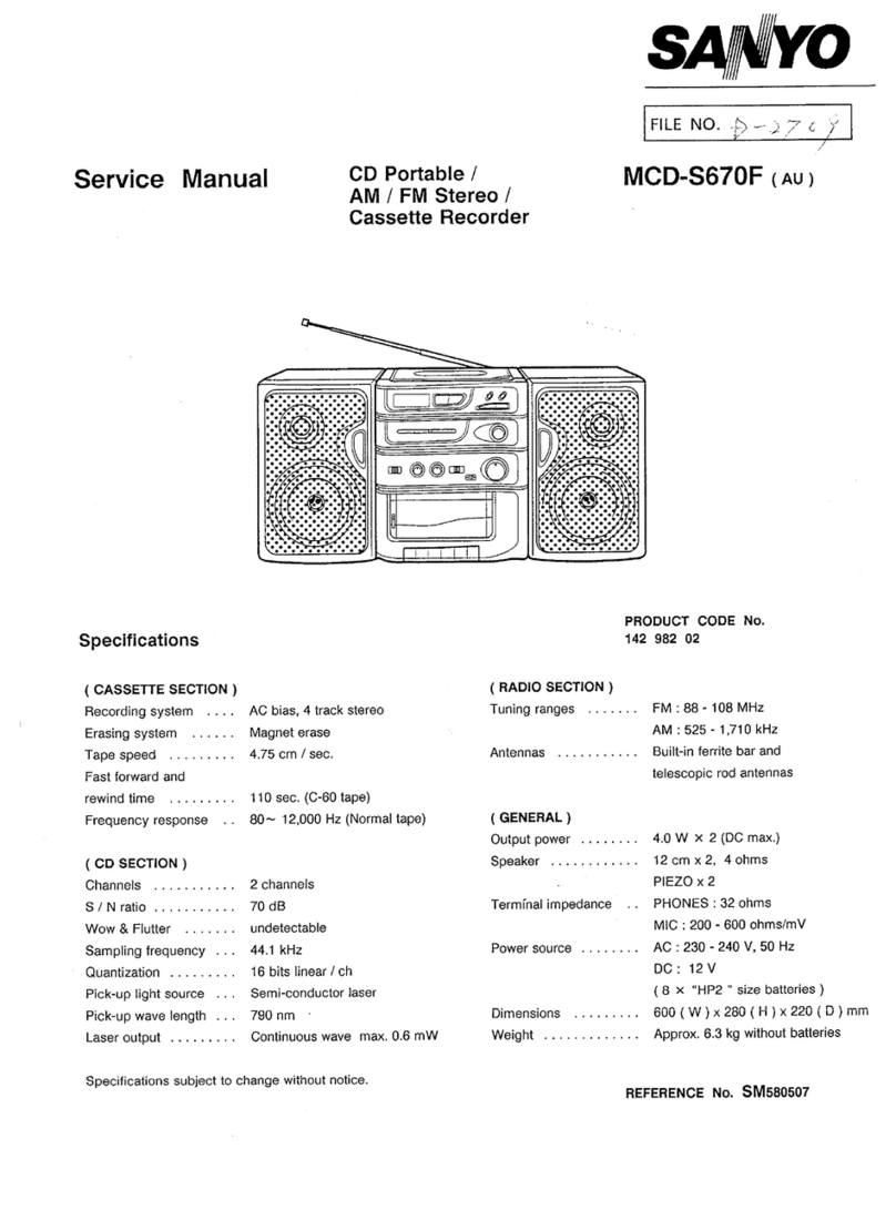 Sanyo MCD-S670F Service manual