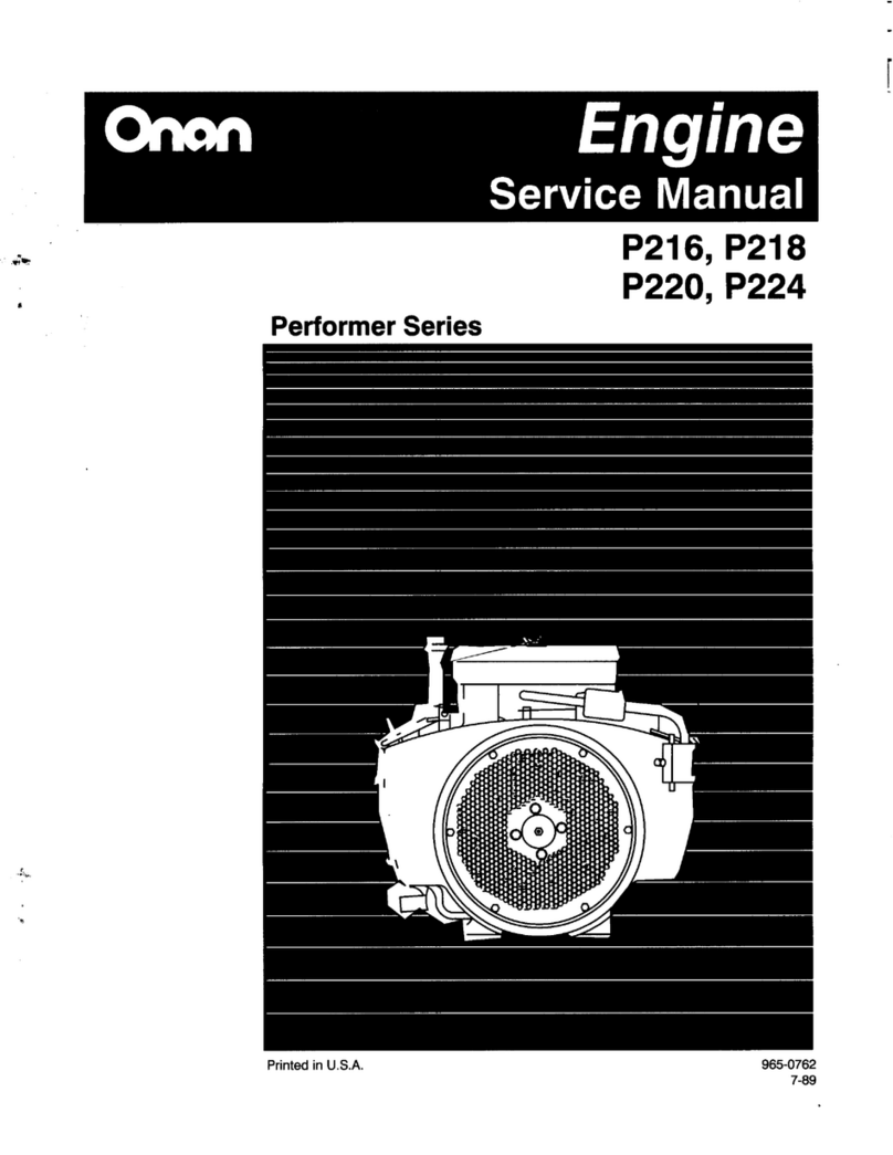 Onan Performer P216 User manual Onan Performer P216 User manual
