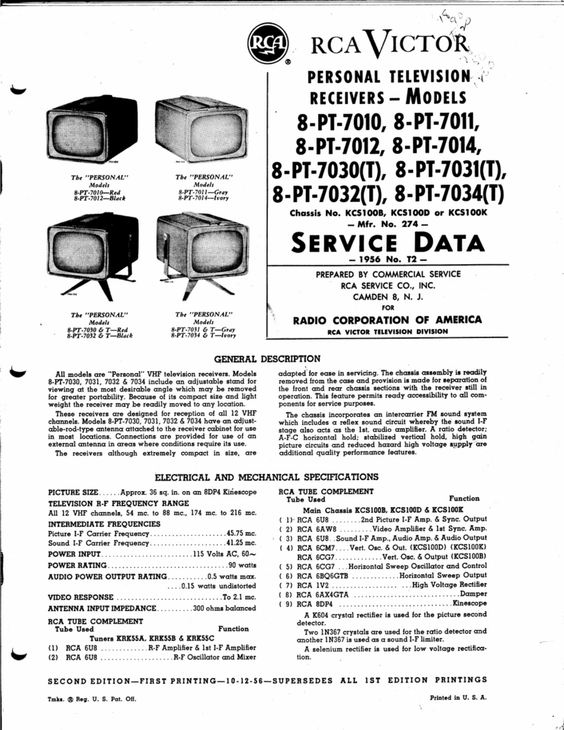 RCAVICTOR Personal 8-PT-7010 Service data