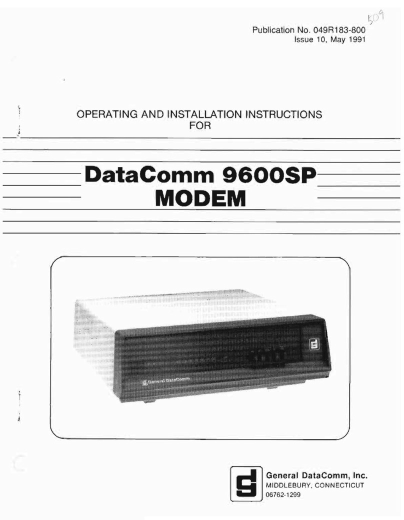 DataComm 9600SP Operating and installation instructions