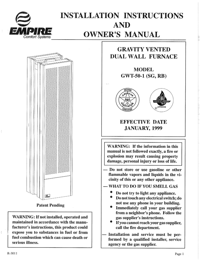 Empire Comfort Systems GWT-50-1 Installation instructions and owner's manual Empire Comfort Systems GWT-50-1 Installation instructions and owner's manual