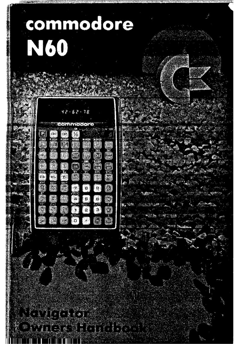 Commodore Navigator N60 Owner's handbook