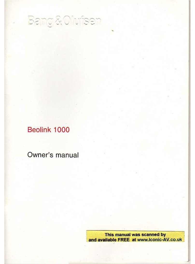 Bang & Olufsen Beolink 1000 User manual