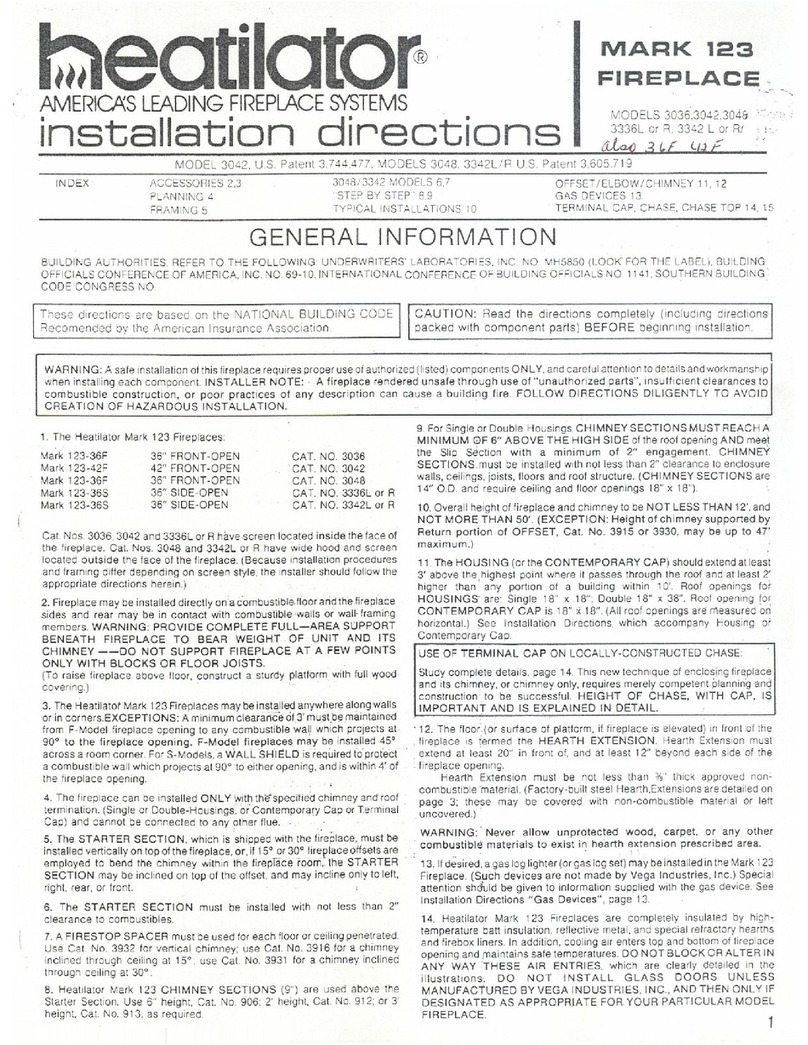 Heatilator Mark 123-36F 3036 Manual Heatilator Mark 123-36F 3036 Manual