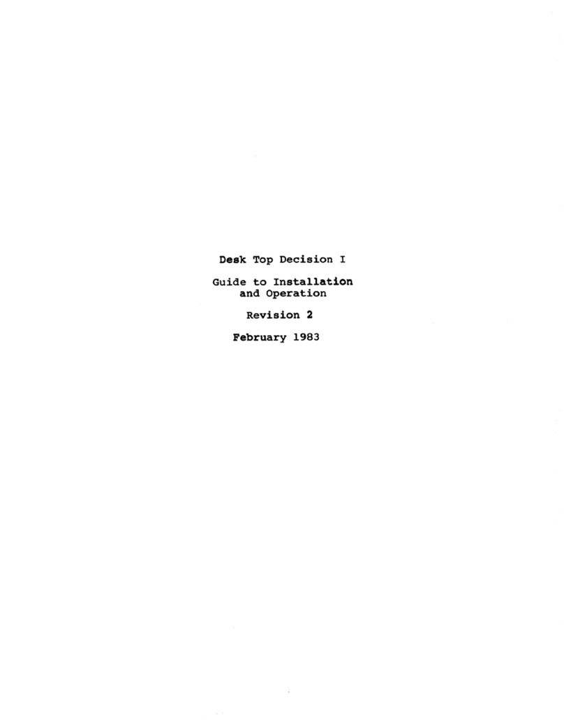 Morrow Decision I Owner's manual