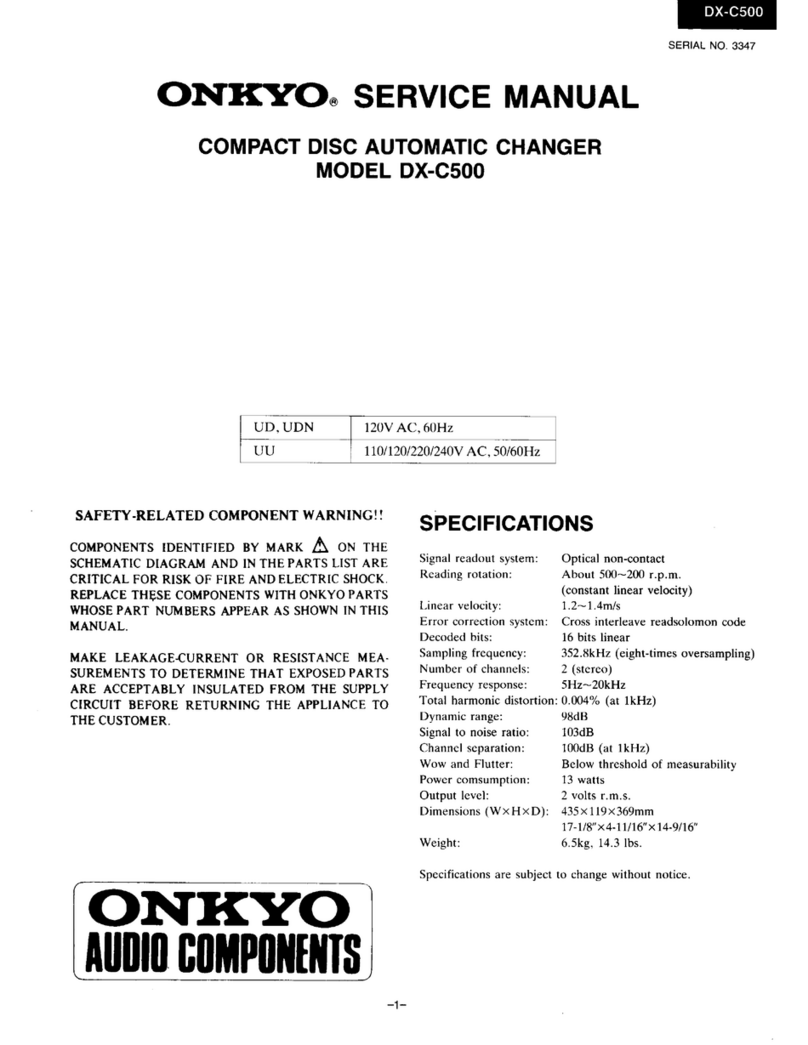 Onkyo DX-C500 User manual