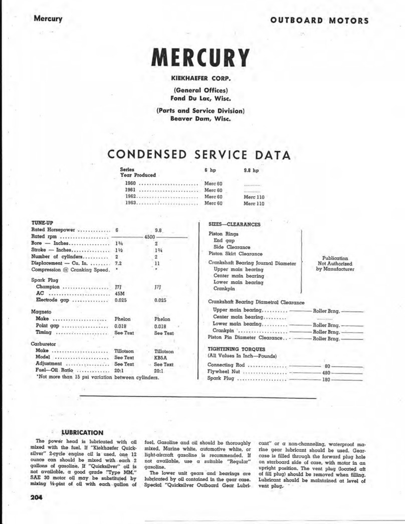 Mercury 1960 Merc 60 Mounting instructions