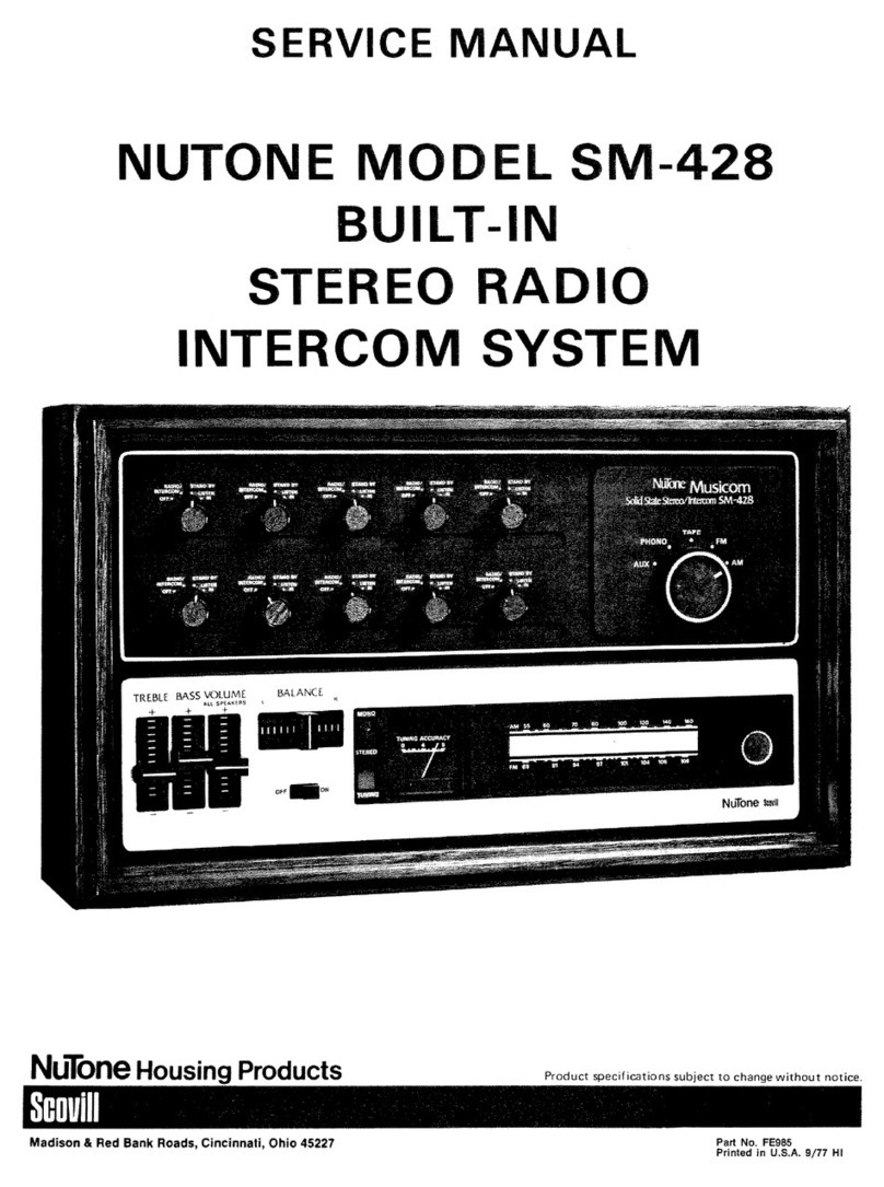 NuTone SM-428 Service manual