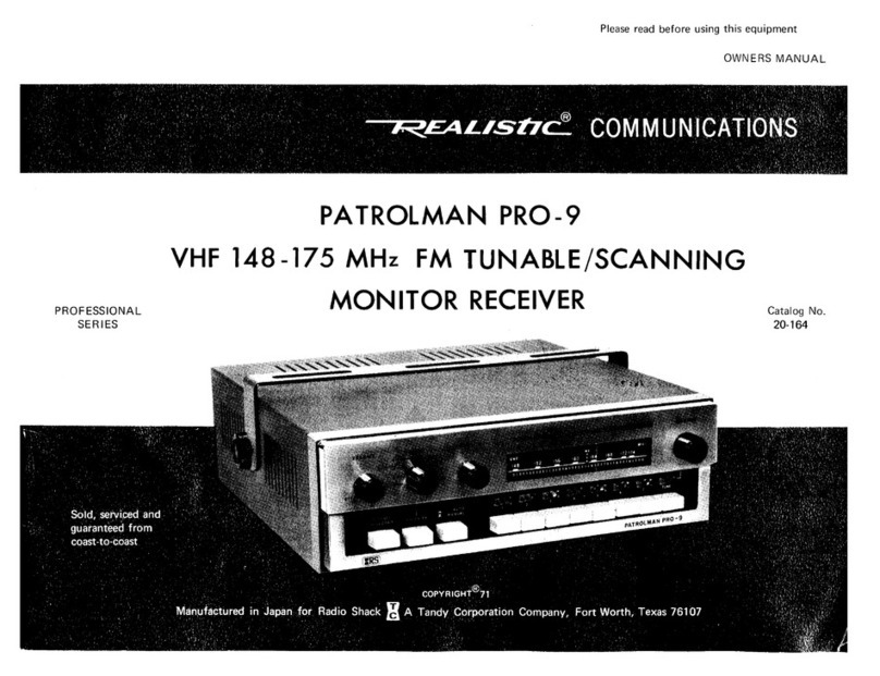 Realistic Patrolman Pro-9 User manual