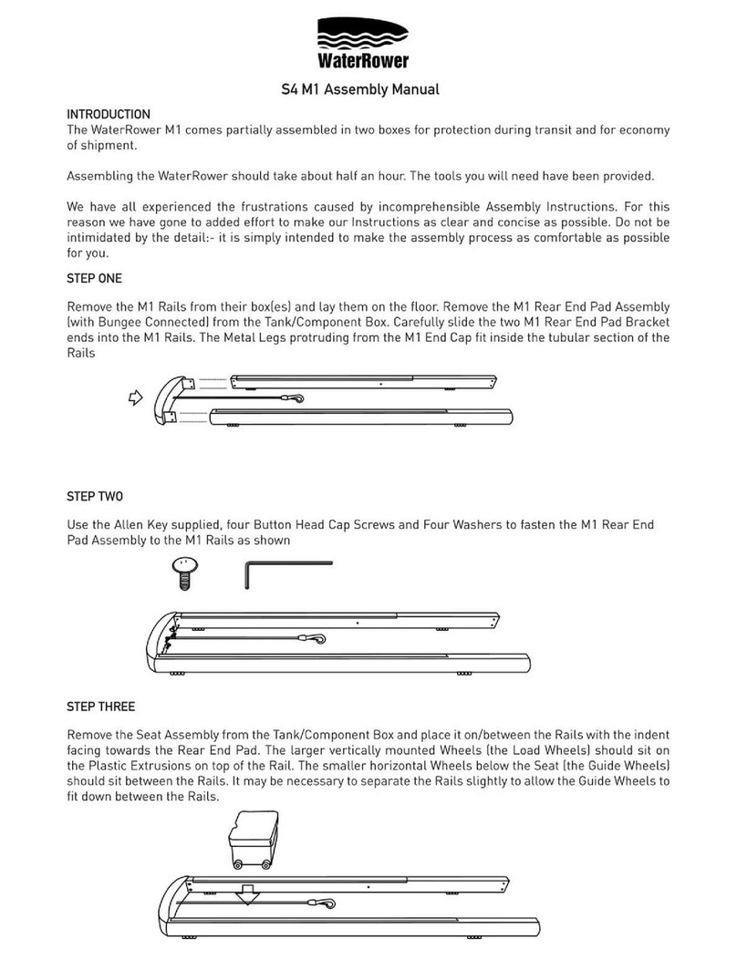 WaterRower S4 M1 Assembly manual