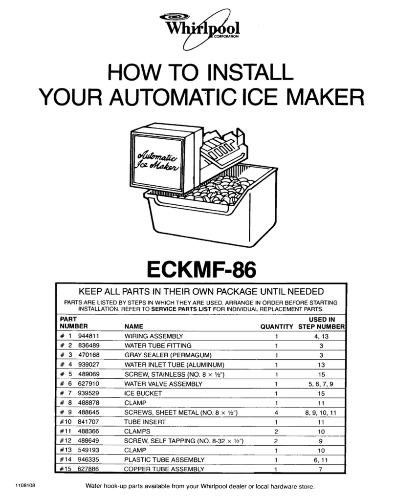 Whirlpool ECKMF-86 installation instructions