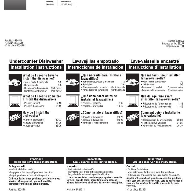 Whirlpool 8524511 installation instructions