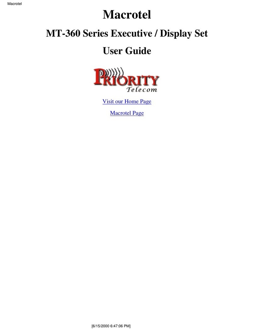 Macrotel MT-360 Series Display user guide Macrotel MT-360 Series Display user guide