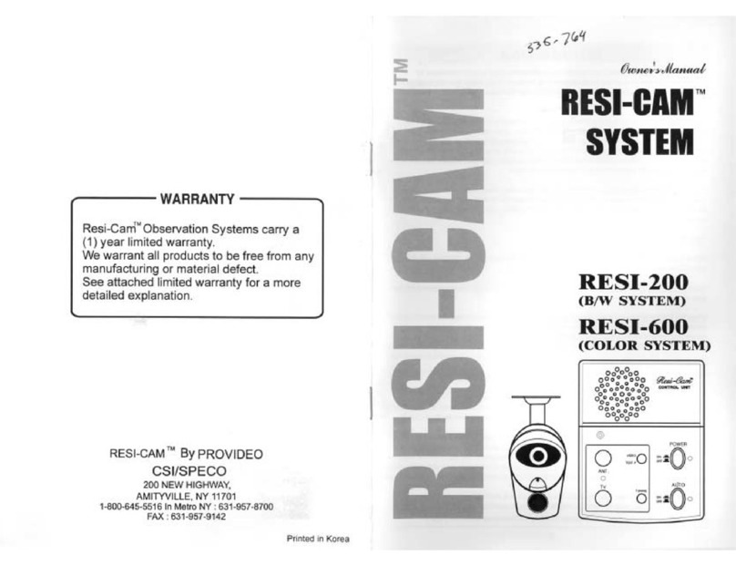 Resi-Cam RESI-200 owner's manual