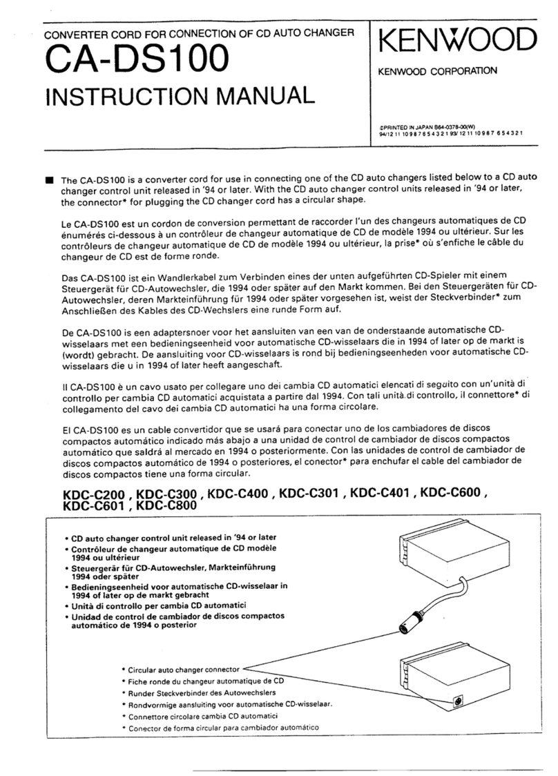 Kenwood CA-DS100 User manual