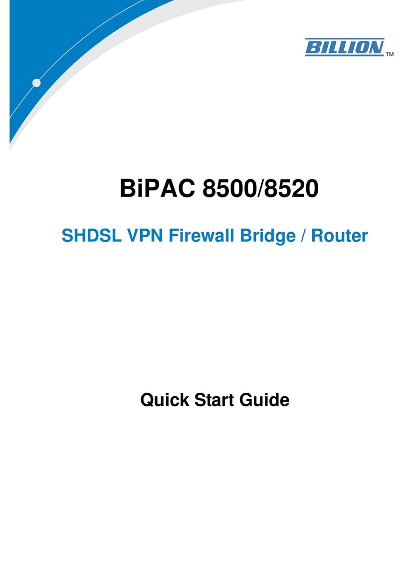 Billion BiPAC 8520 quick start guide