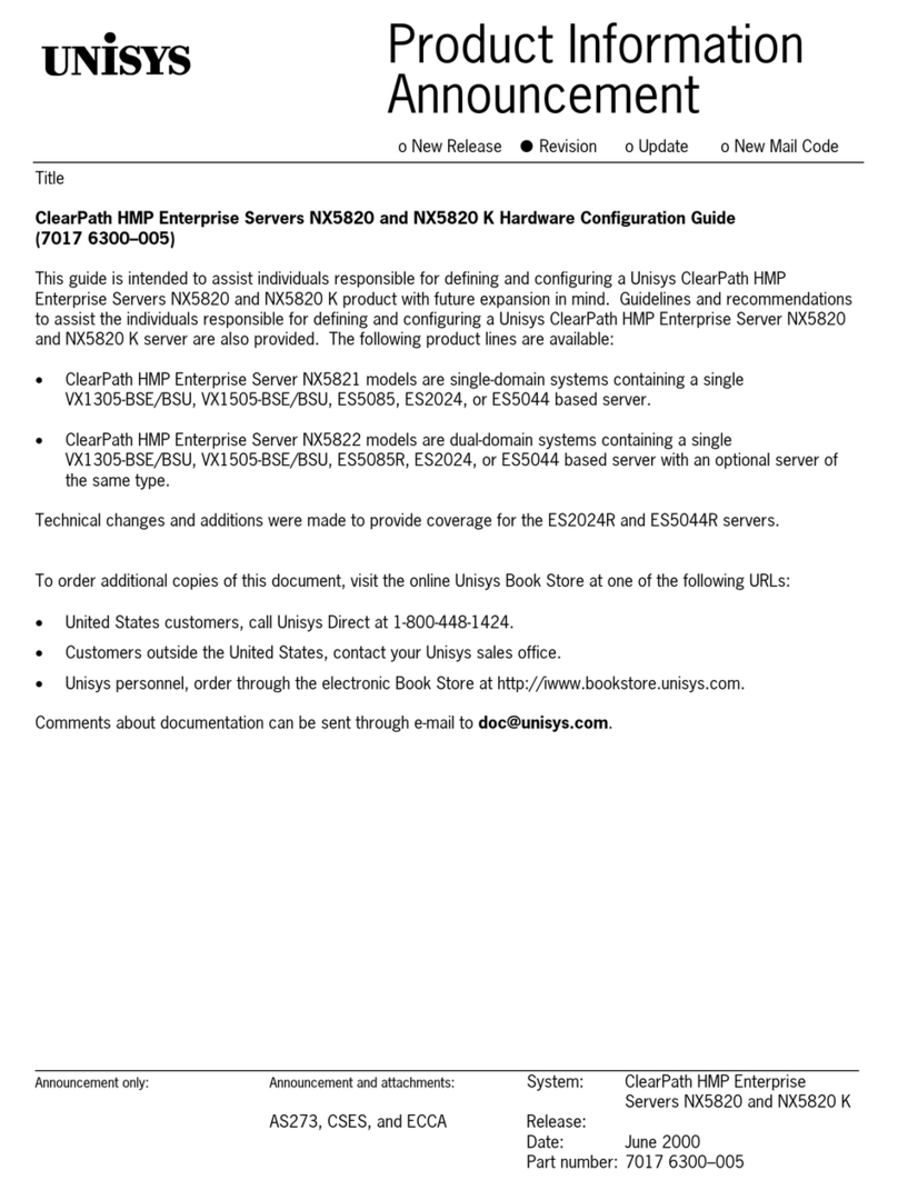 Unisys NX5820 K Configuration guide