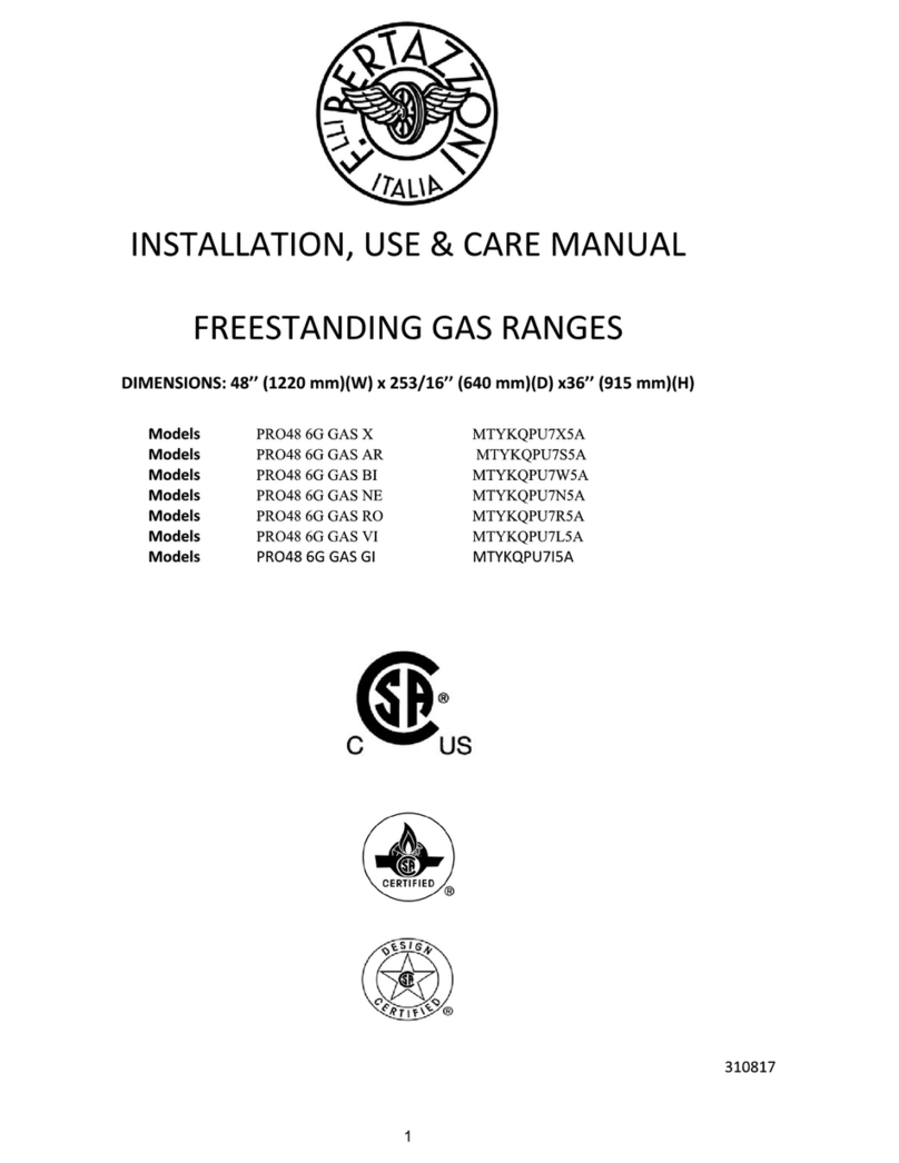 Bertazzoni MTYKQPU7S5A Installation, use & care manual