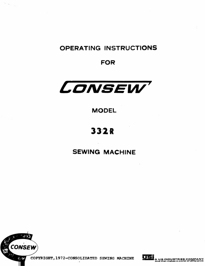 Consew 332R operating instructions