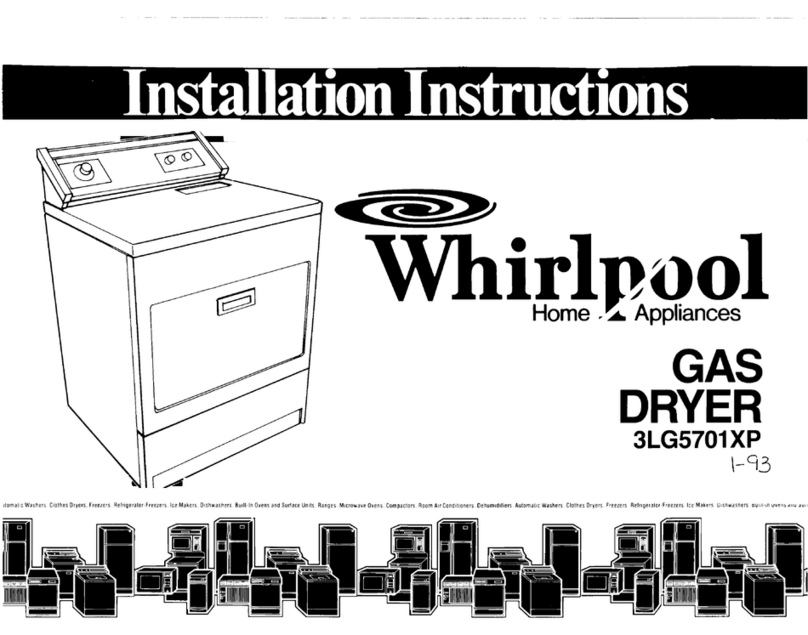 Whirlpool 3LG5701XP User manual