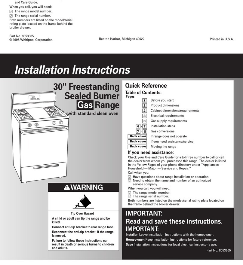 Whirlpool 8053365 User manual