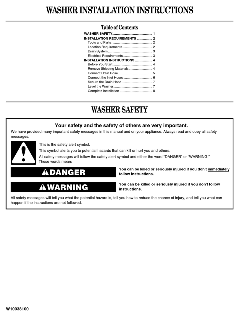 Whirlpool W10038100 installation instructions
