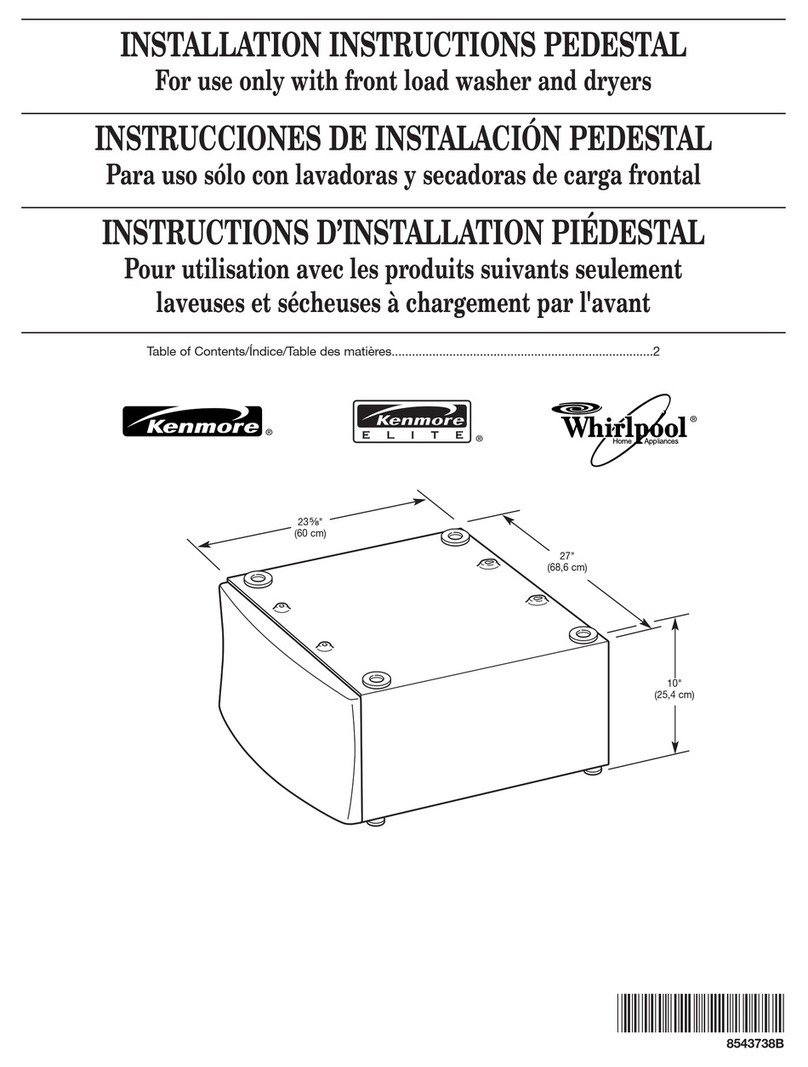 Whirlpool PEDESTAL User manual