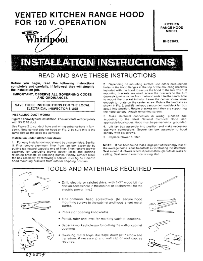 Whirlpool RH5336XL installation instructions