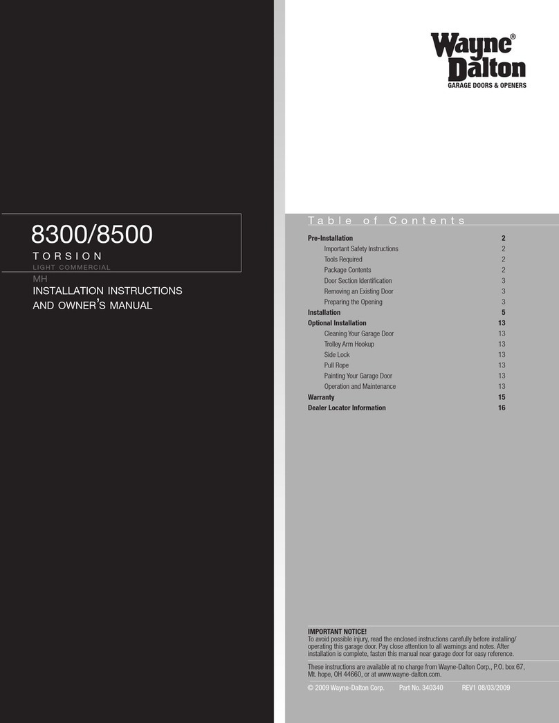 Wayne-Dalton 8300 Installation instructions and owner's manual
