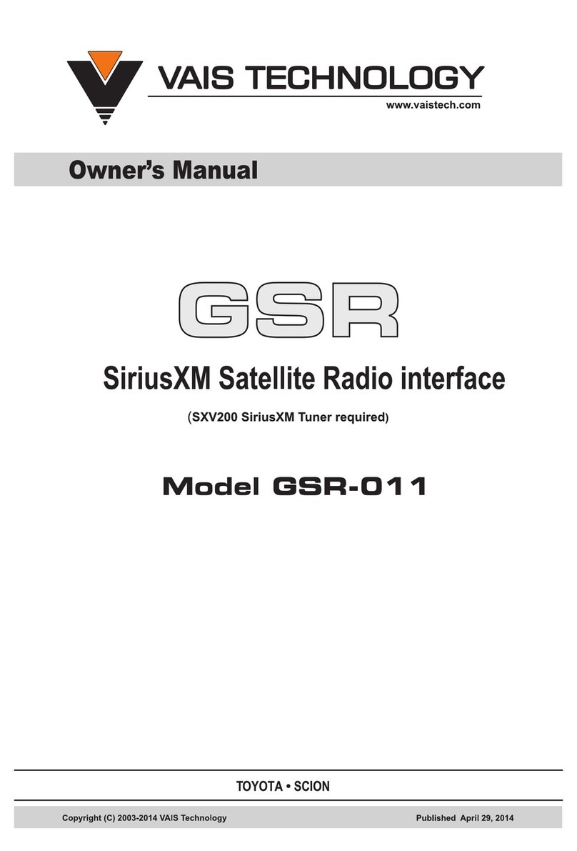 Vais Technology GSR-011 owner's manual