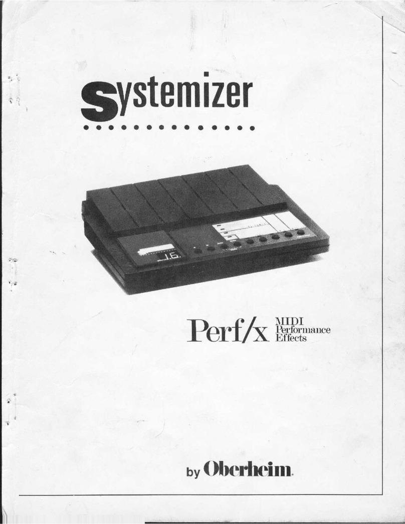 Oberheim Perf/x Systemizer owner's manual
