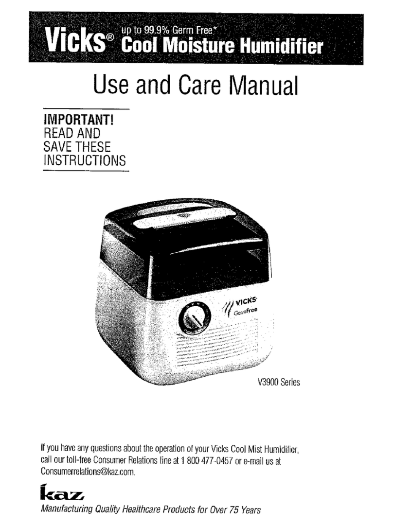 Vicks V3900 Series User manual