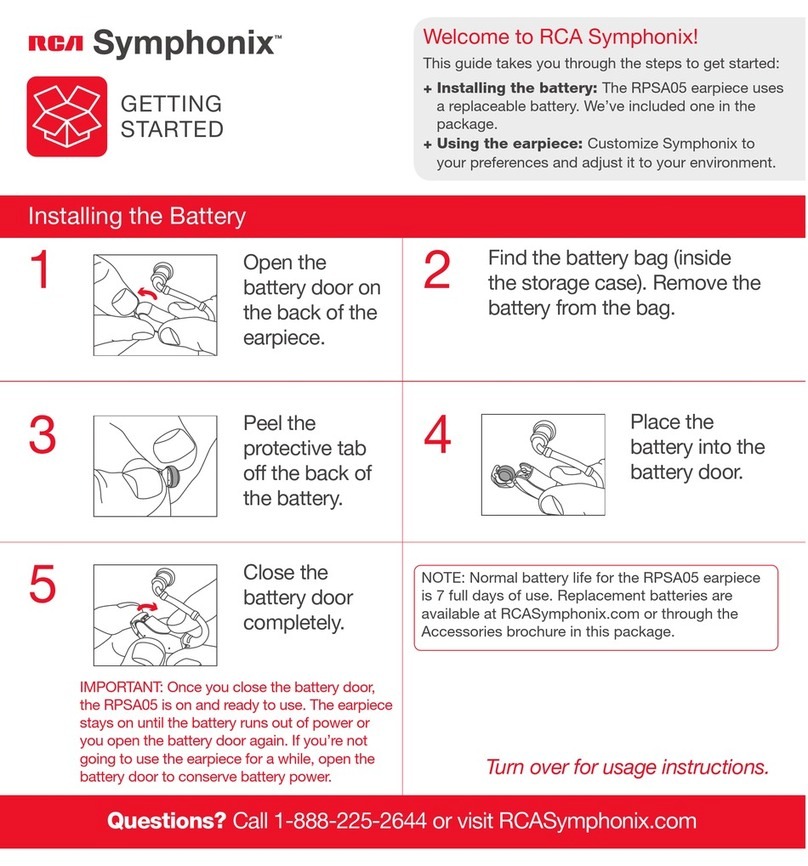 RCA Symphonix RPSA05 Getting started