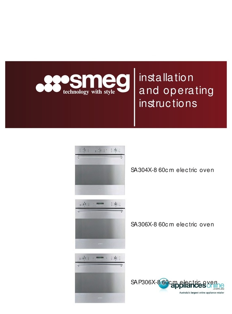 Smeg SA304X-8 Installation and operating instructions