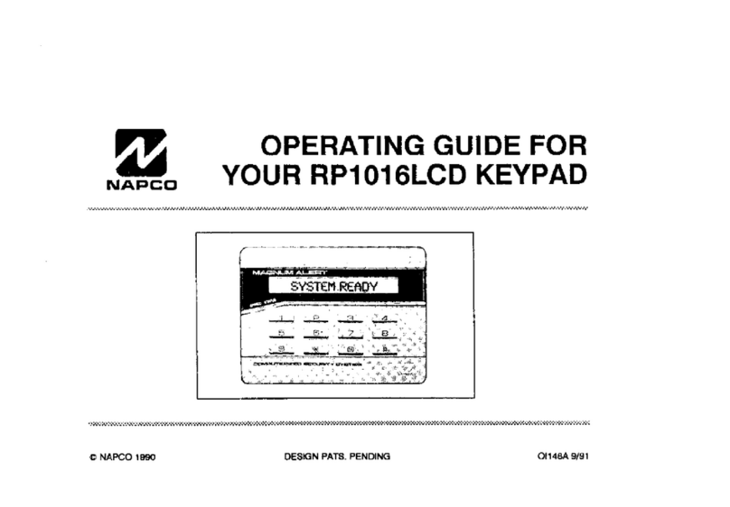 NAPCO RP1016LCD User manual