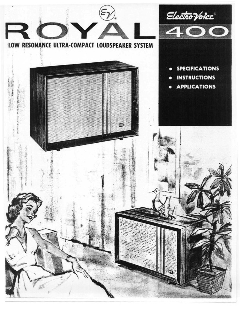 Electro-Voice Royal 400 User manual Electro-Voice Royal 400 User manual
