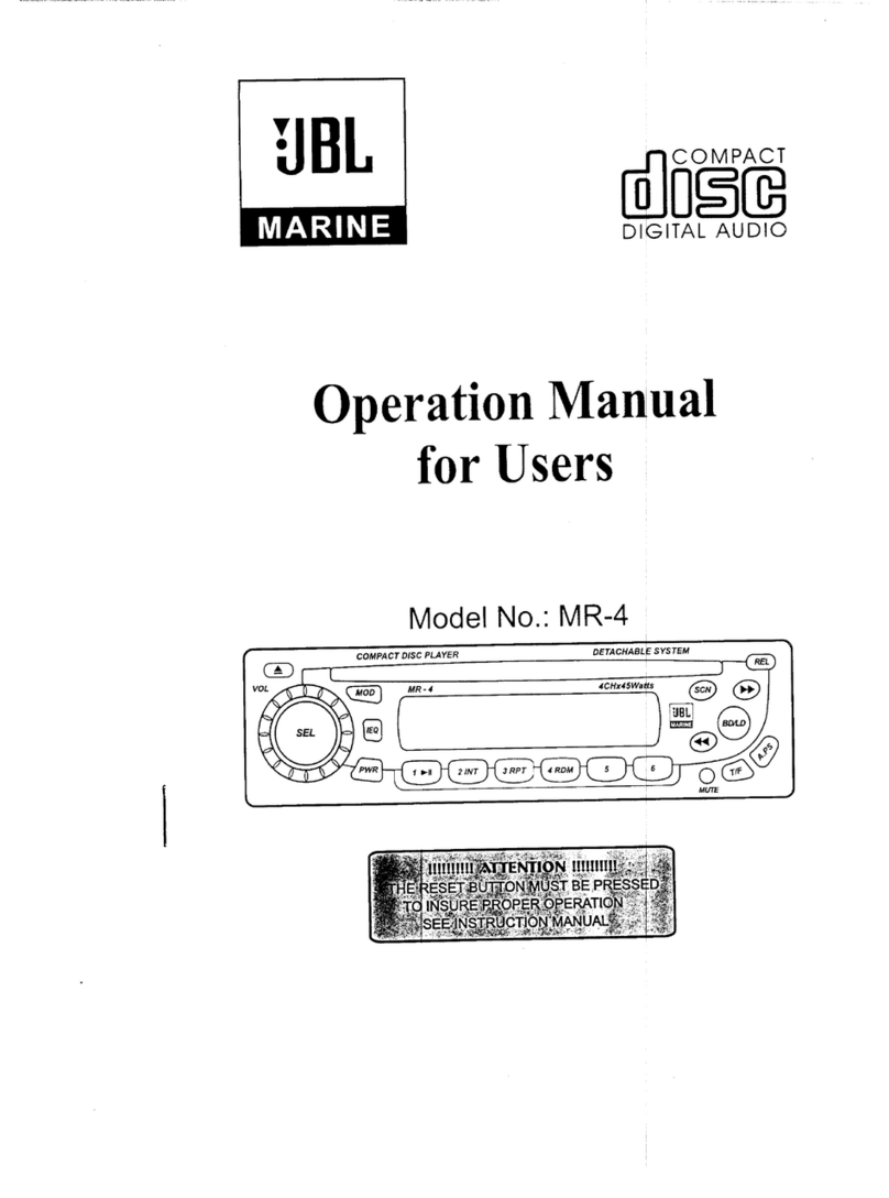 JBL MR-4 operating instructions