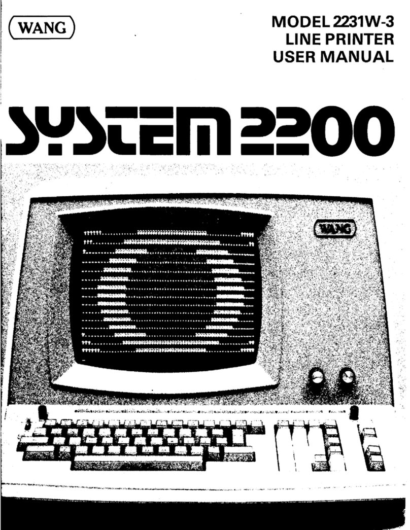 Wang System 2200 2231w-3 User manual