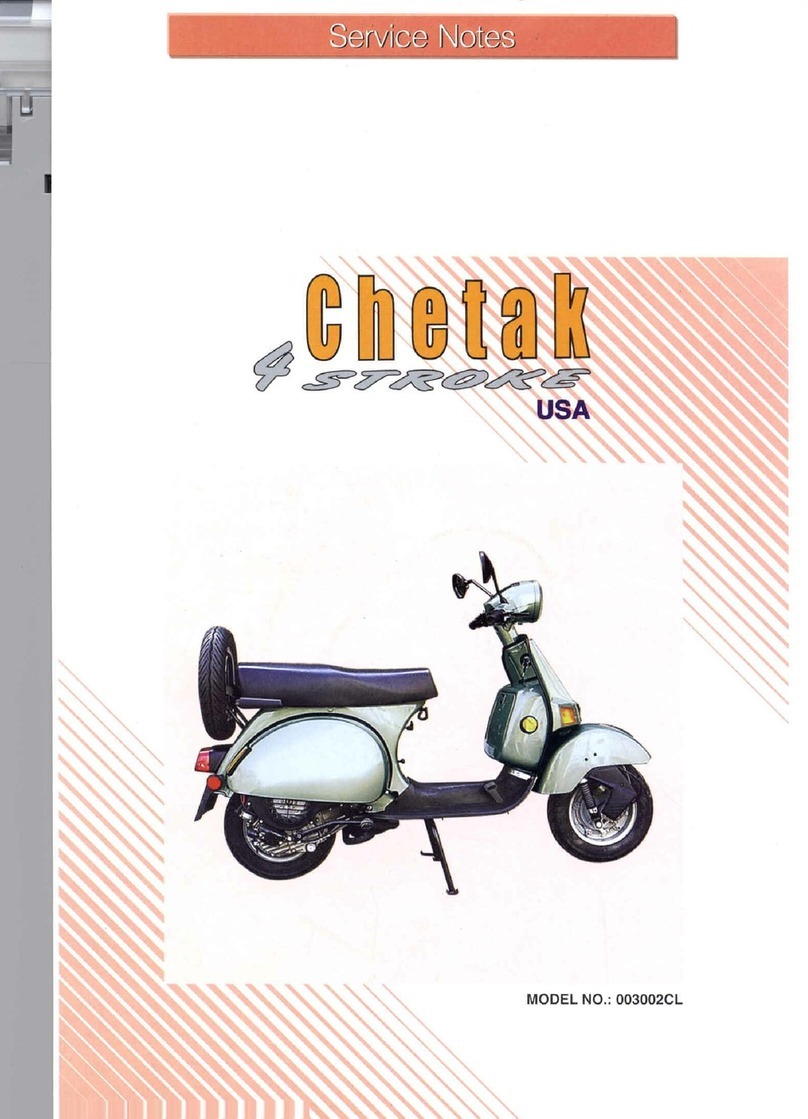 Bajaj Auto Chetak 4 stroke 003002CL Service notes