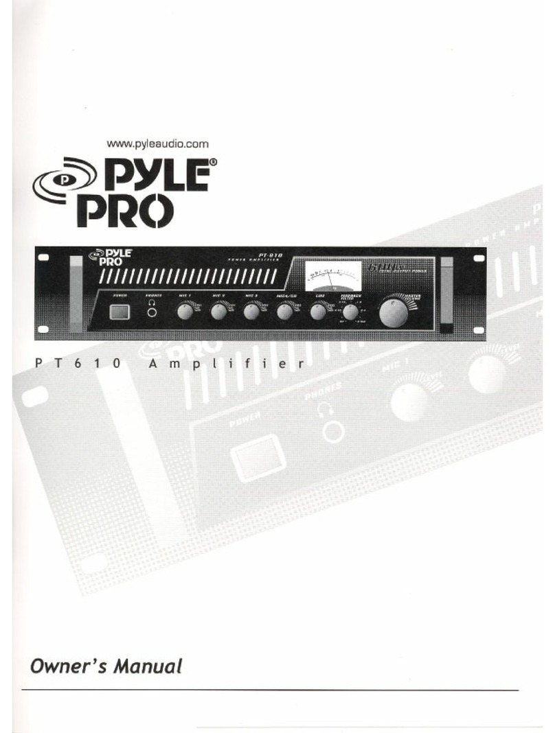 Pyle Pro PT610 owner's manual