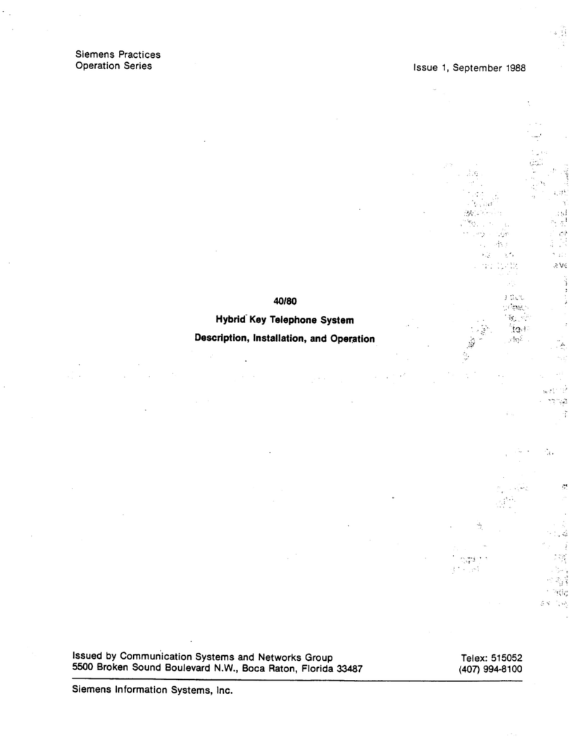 Siemens 40/80 Installation and operation