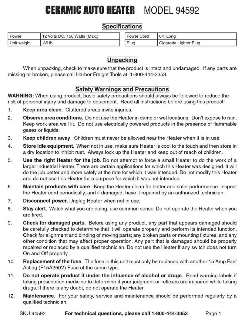 Harbor Freight Tools 94592 manual