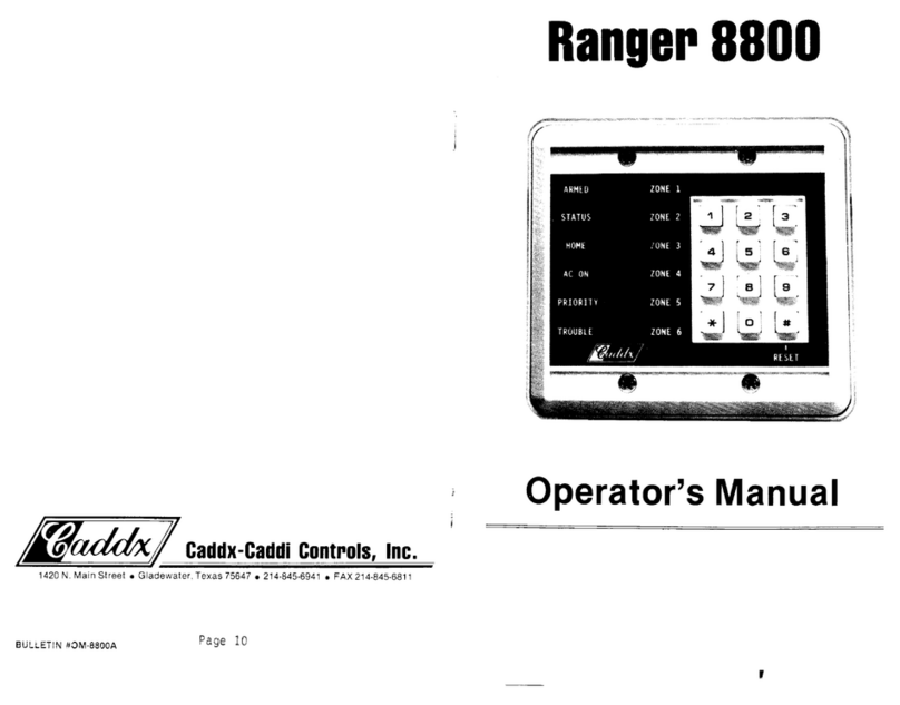 CADDX Ranger 8800 User manual
