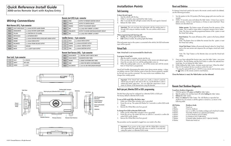 Directed Electronics 3000 Quick reference install guide Directed Electronics 3000 Quick reference install guide
