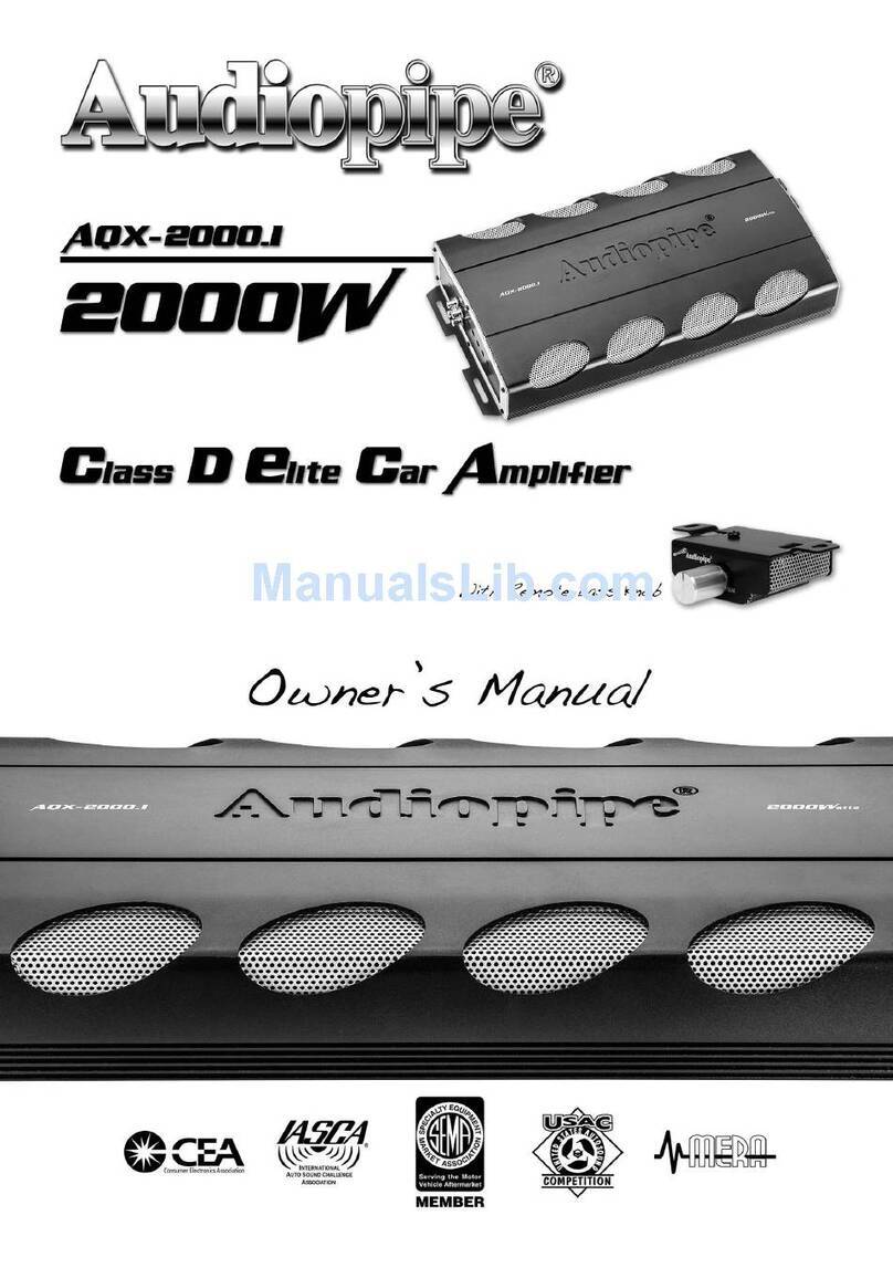 Audiopipe AQX-2000.I owner's manual
