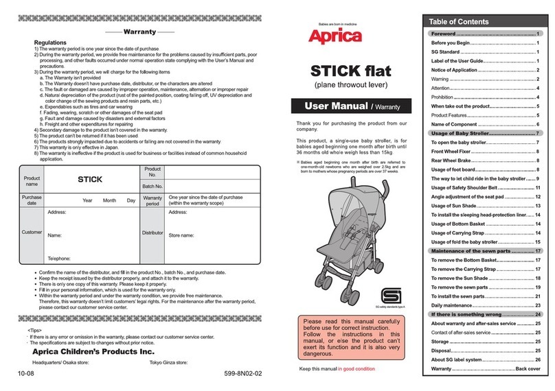 Aprica Stick Flat user manual