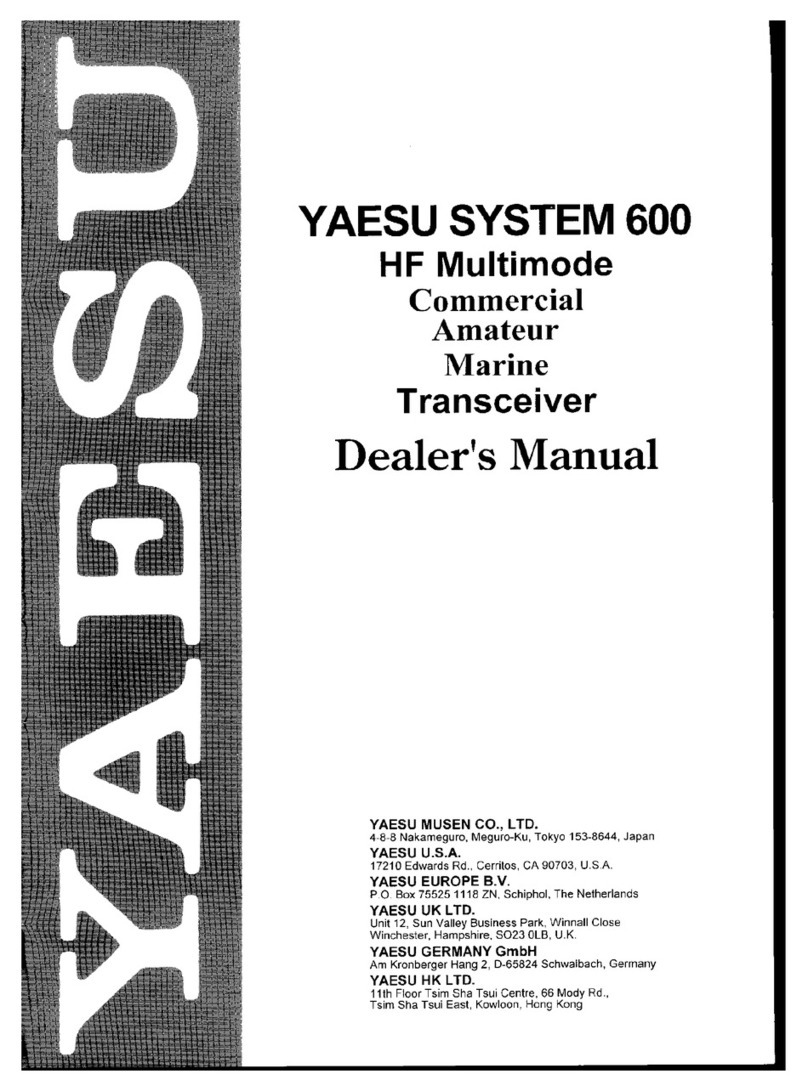 Yaesu 600 Dealer's manual Yaesu 600 Dealer's manual