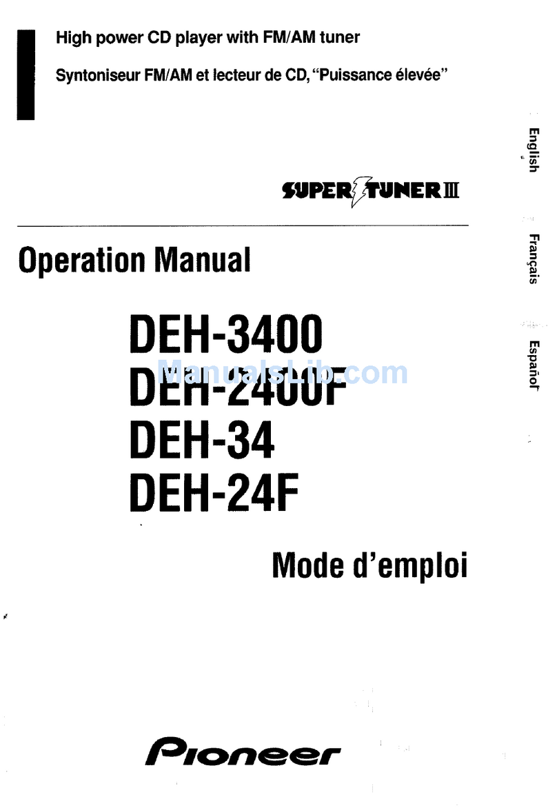 Pioneer DEH-3400 User manual