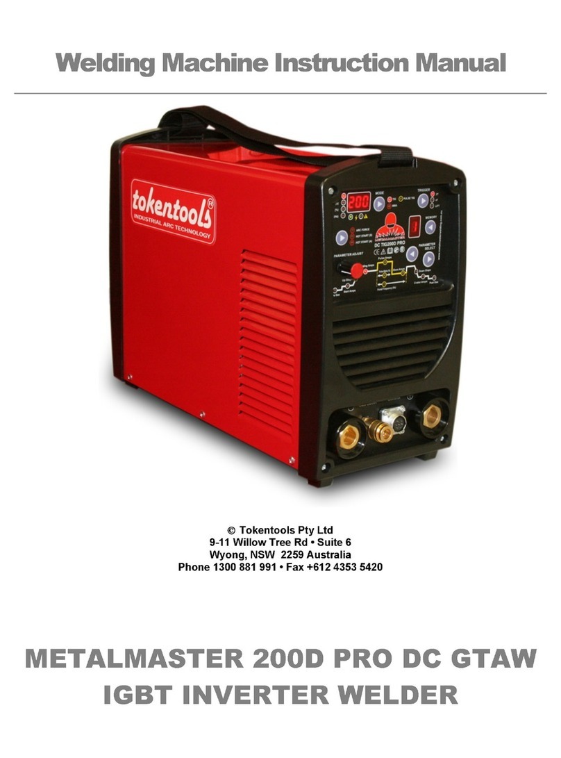 Tokentools Metalmaster 200d Pro DC GTAW User manual